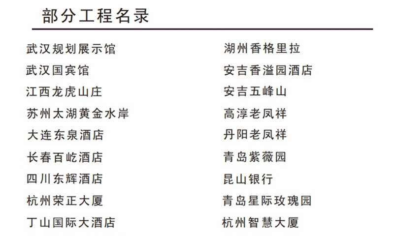 工程名录